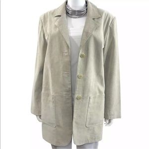 Margaret Godfrey Vintage Suede Leather Sage Jacket